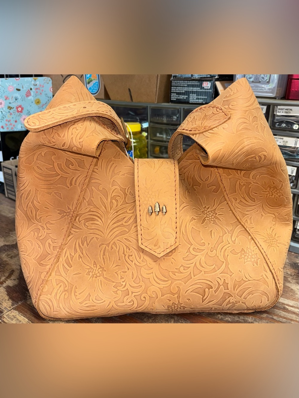 Portland Leather Flora Shoulder Bag - Desert Flower - Limited Edition - NEW